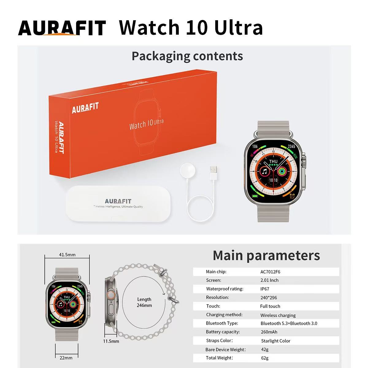 CDO Aurafit 10 Ultra Smart Watch