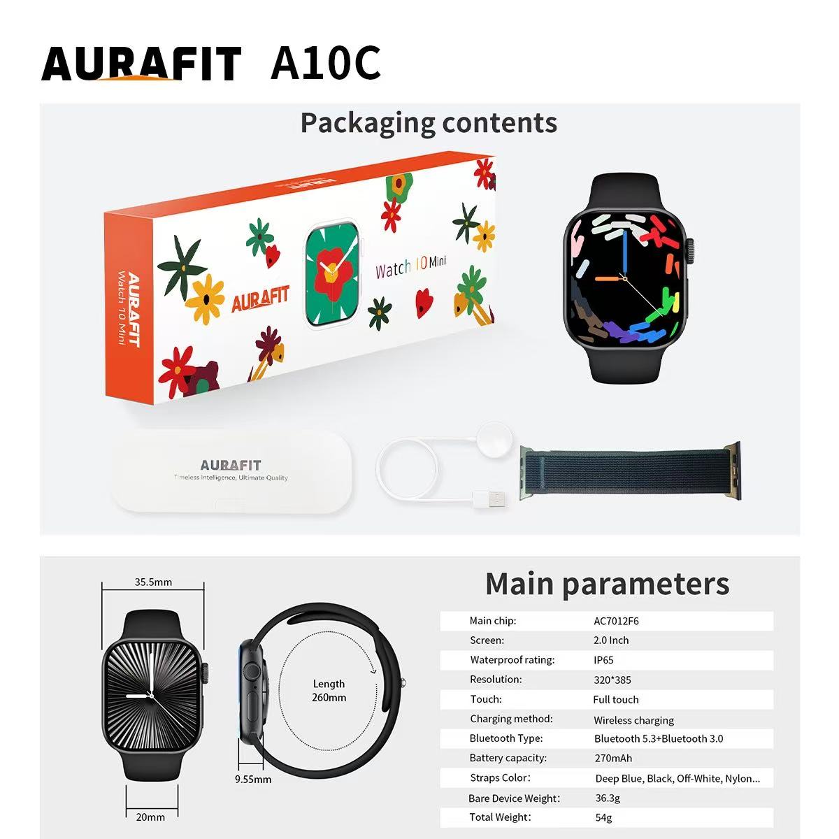 CDO Aurafit A10C Smart Watch