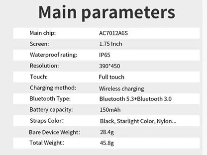 CDO Aurafit A10 mini Smart Watch