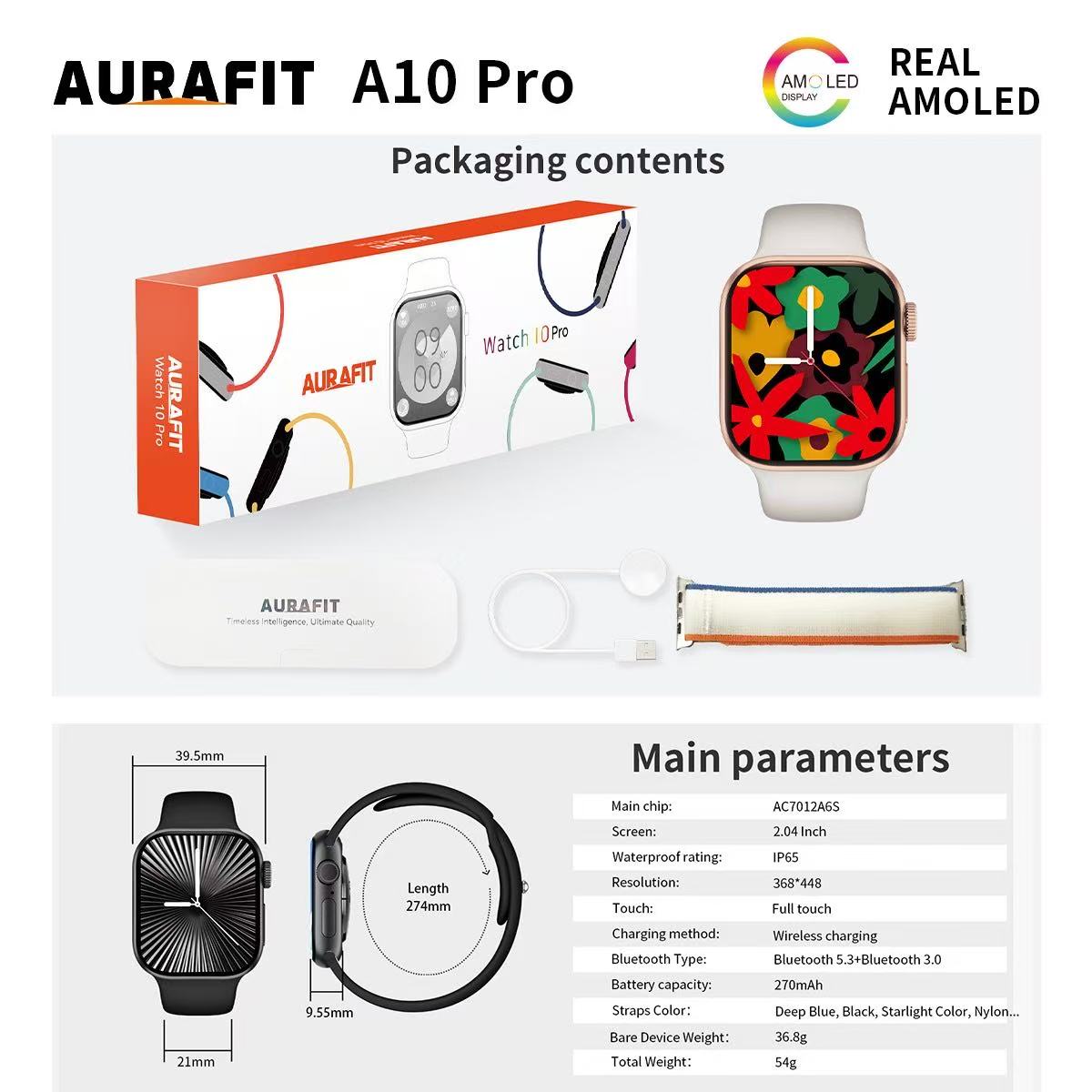 CDO Aurafit A10 Pro Smart Watch
