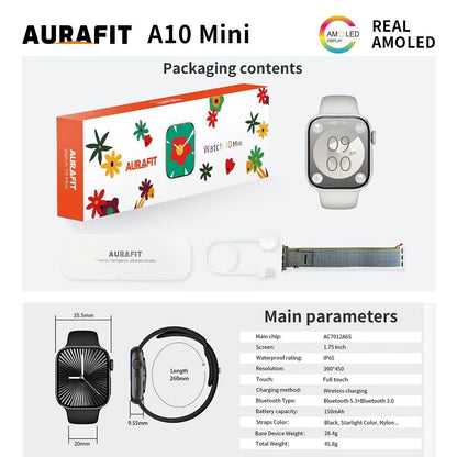 CDO Aurafit A10 mini Smart Watch