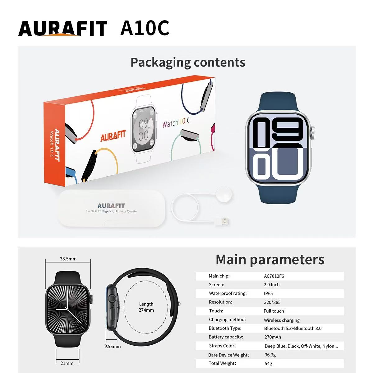 CDO Aurafit A10C Smart Watch