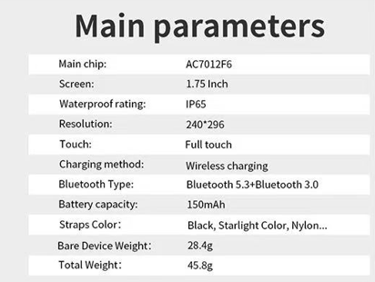 CDO Aurafit A10t Mini Smart Watch